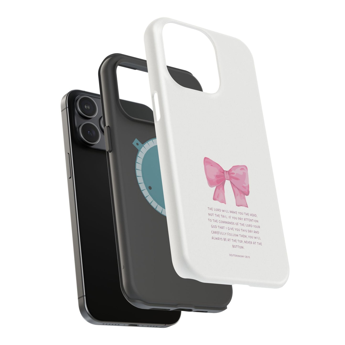 Deuteronomy 28:13 Pink Bow - MagSafe iPhone Case - BOGO Cases