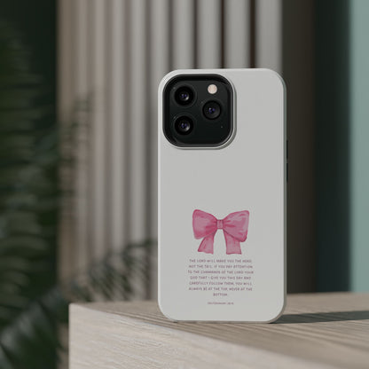 Deuteronomy 28:13 Pink Bow - MagSafe iPhone Case - BOGO Cases