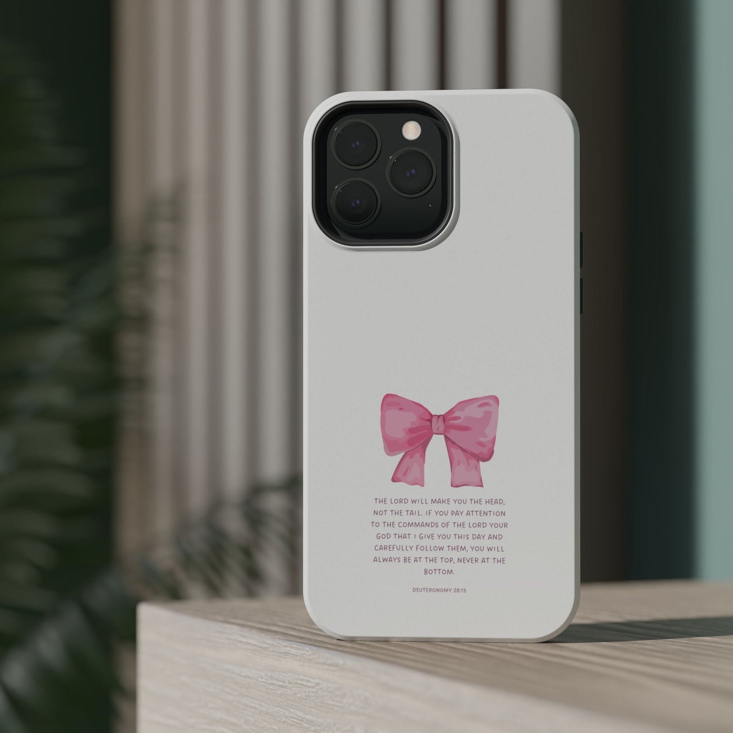 Deuteronomy 28:13 Pink Bow - MagSafe iPhone Case - BOGO Cases