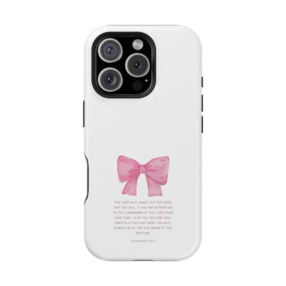 Deuteronomy 28:13 Pink Bow - MagSafe iPhone Case - BOGO Cases