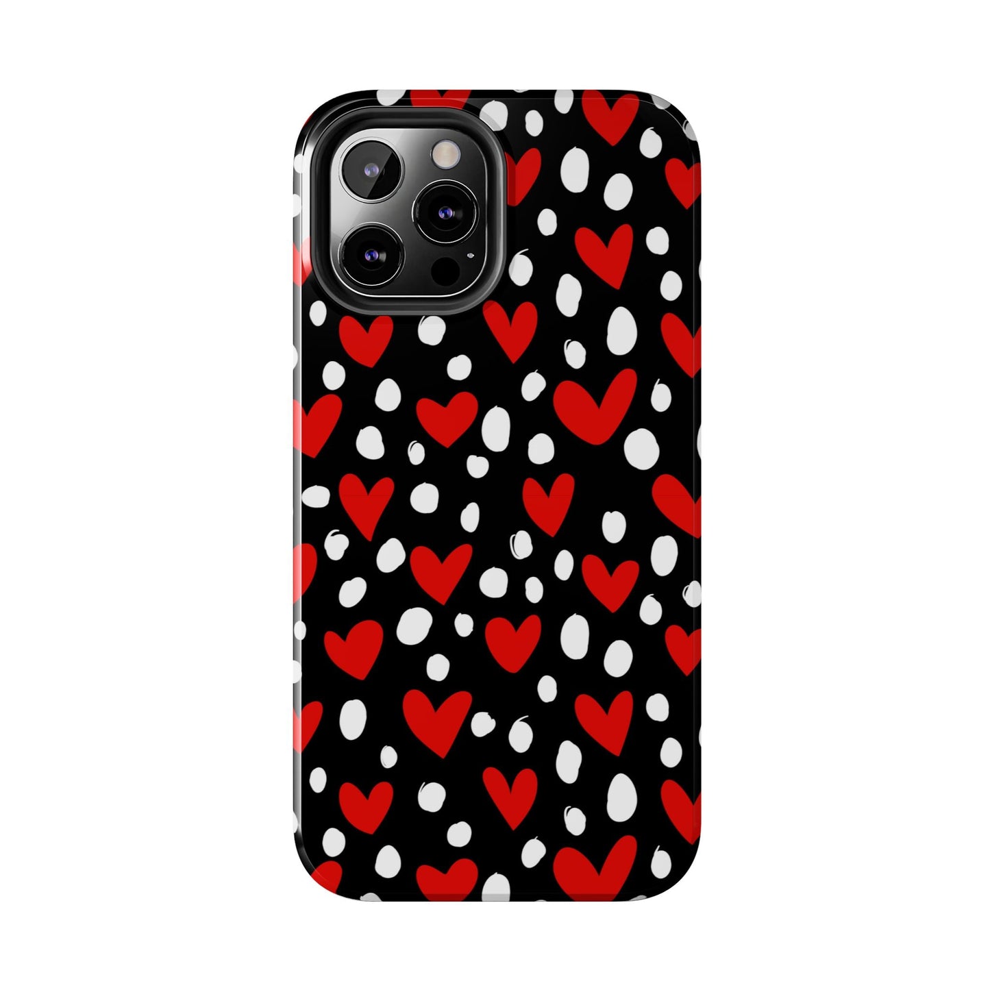 Doodle Hearts iPhone Case – Romantic and Playful Design - BOGO Cases