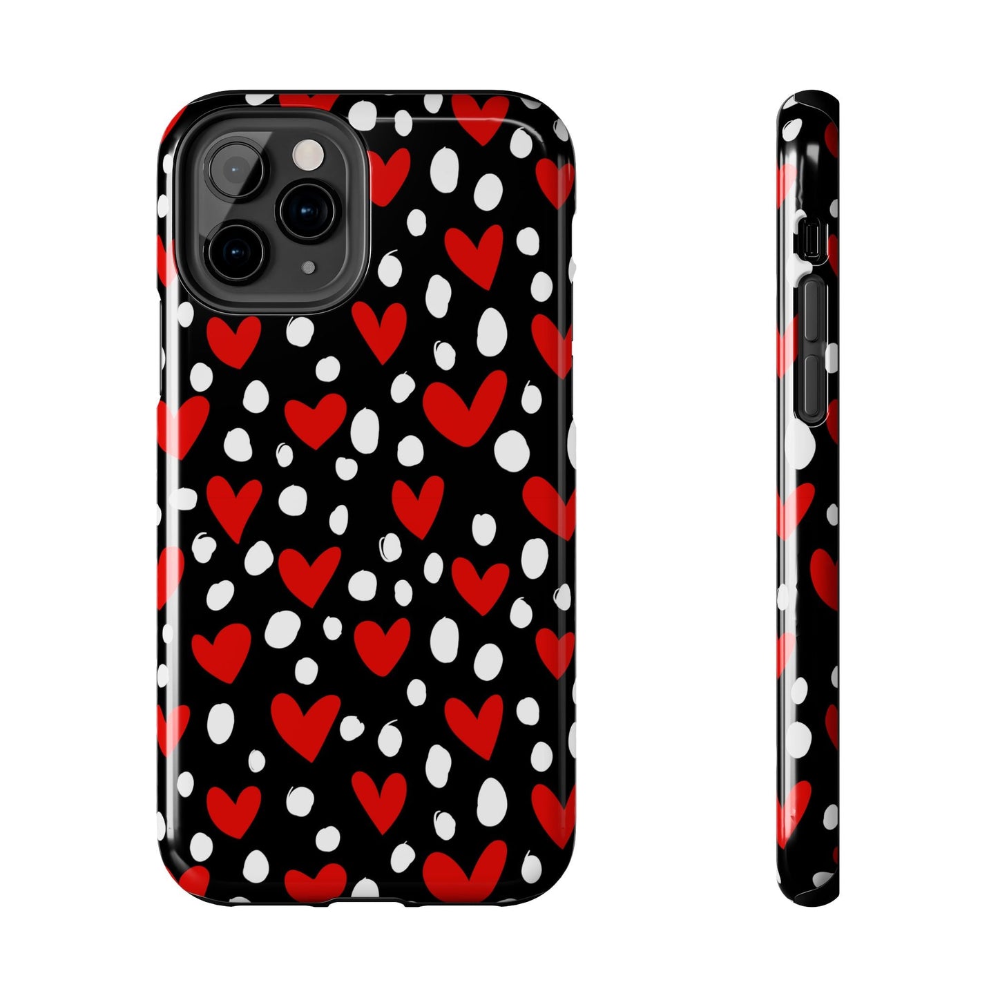 Doodle Hearts iPhone Case – Romantic and Playful Design - BOGO Cases