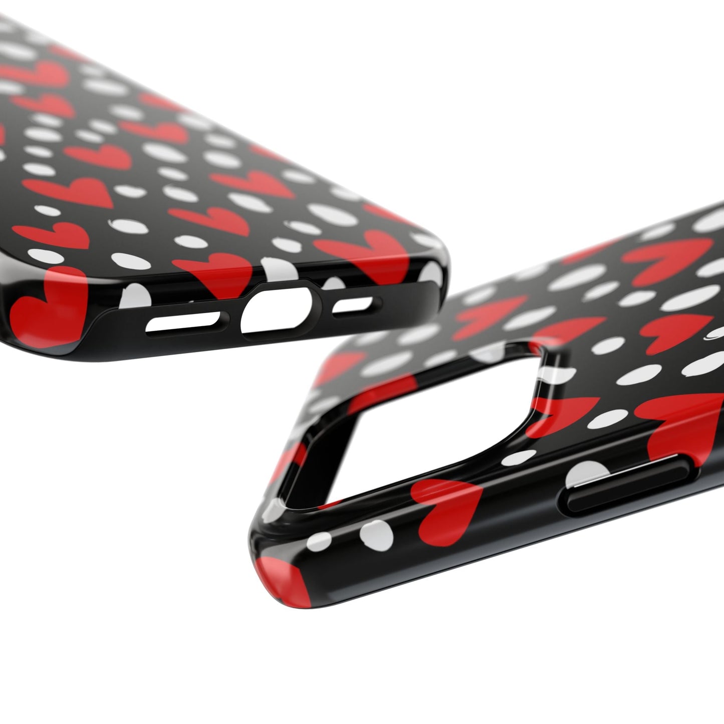 Doodle Hearts iPhone Case – Romantic and Playful Design - BOGO Cases