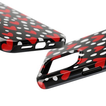 Doodle Hearts iPhone Case – Romantic and Playful Design - BOGO Cases
