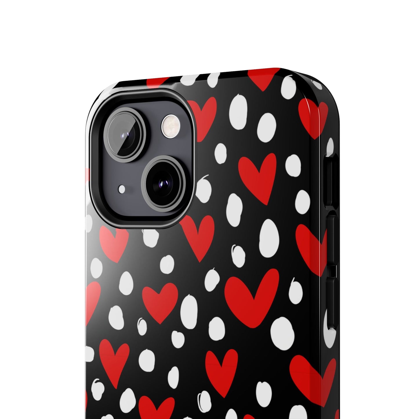 Doodle Hearts iPhone Case – Romantic and Playful Design - BOGO Cases