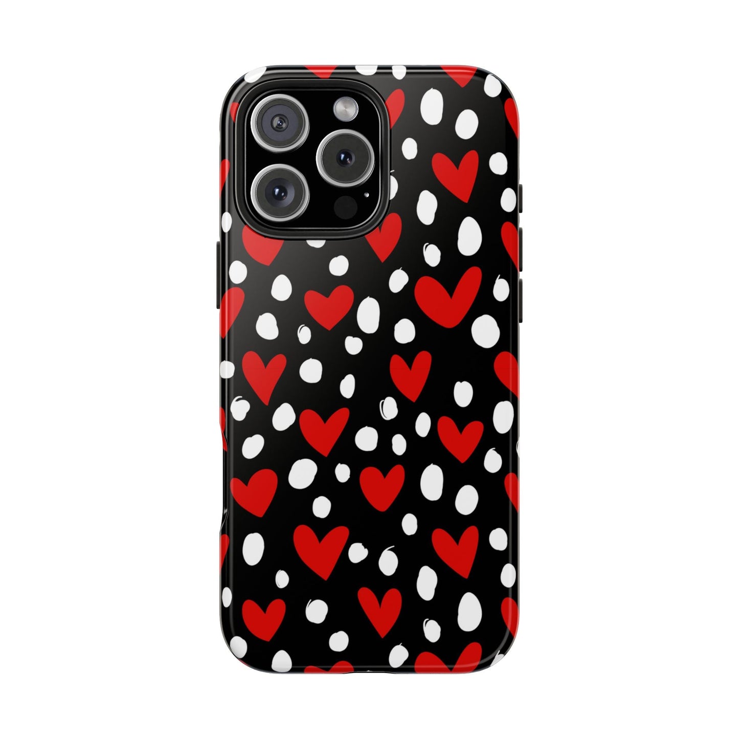 Doodle Hearts iPhone Case – Romantic and Playful Design - BOGO Cases
