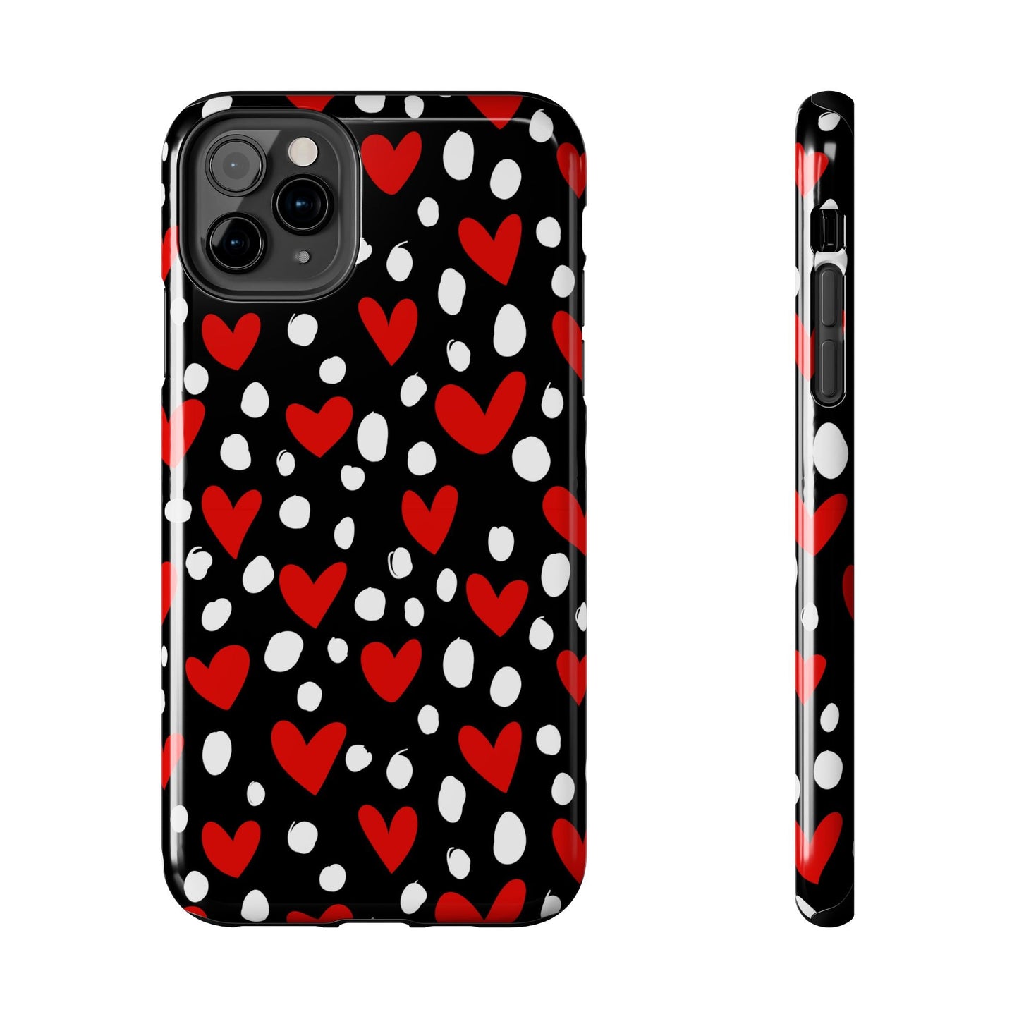 Doodle Hearts iPhone Case – Romantic and Playful Design - BOGO Cases