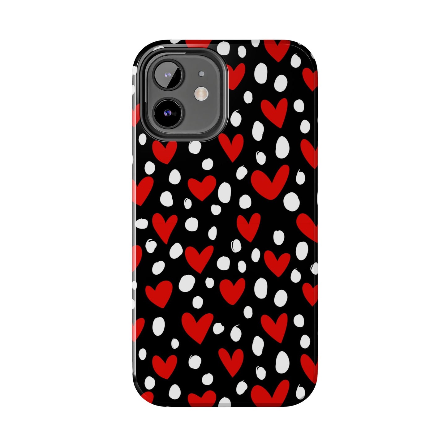 Doodle Hearts iPhone Case – Romantic and Playful Design - BOGO Cases