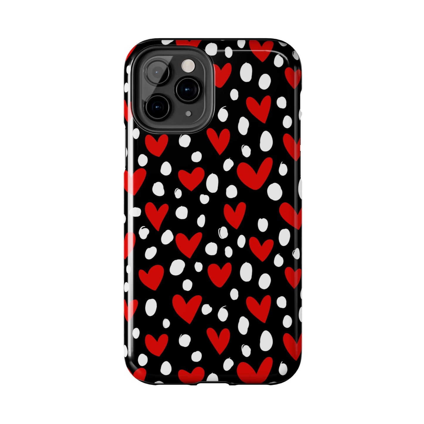 Doodle Hearts iPhone Case – Romantic and Playful Design - BOGO Cases