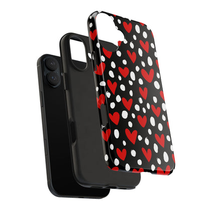 Doodle Hearts iPhone Case – Romantic and Playful Design - BOGO Cases