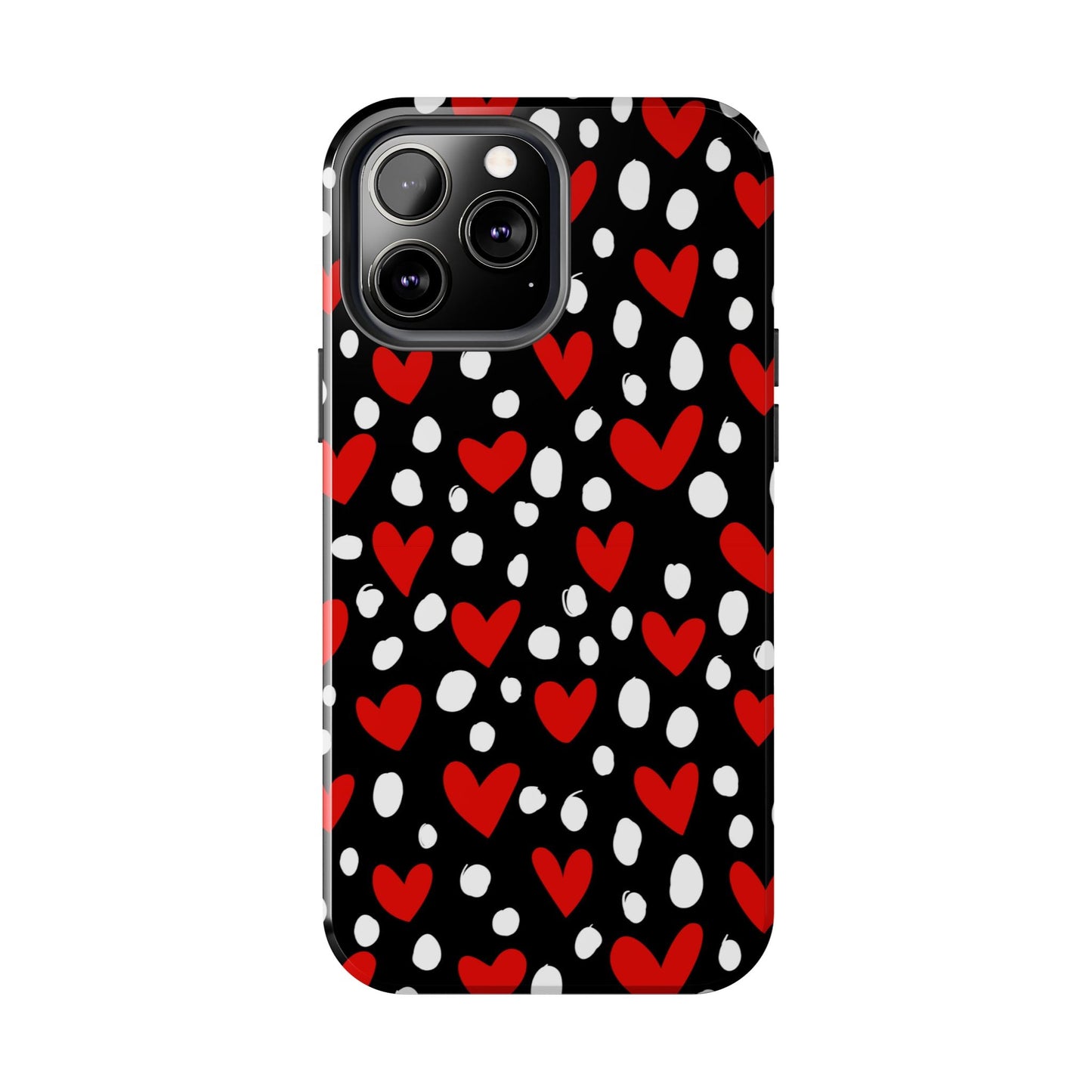Doodle Hearts iPhone Case – Romantic and Playful Design - BOGO Cases