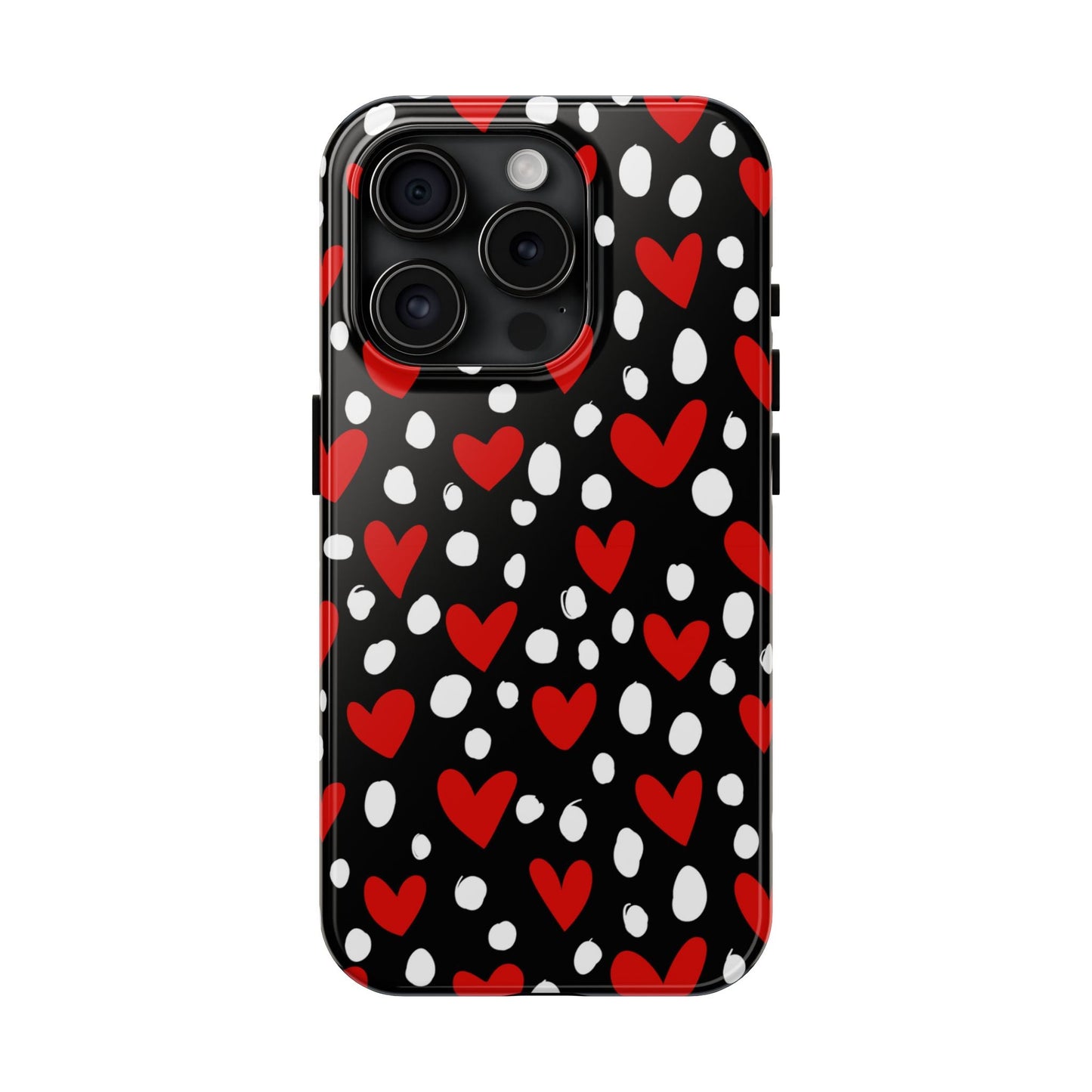 Doodle Hearts iPhone Case – Romantic and Playful Design - BOGO Cases
