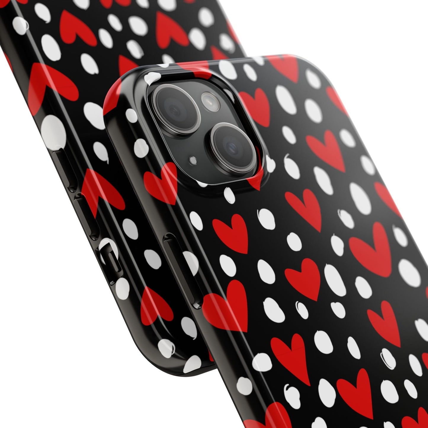 Doodle Hearts iPhone Case – Romantic and Playful Design - BOGO Cases