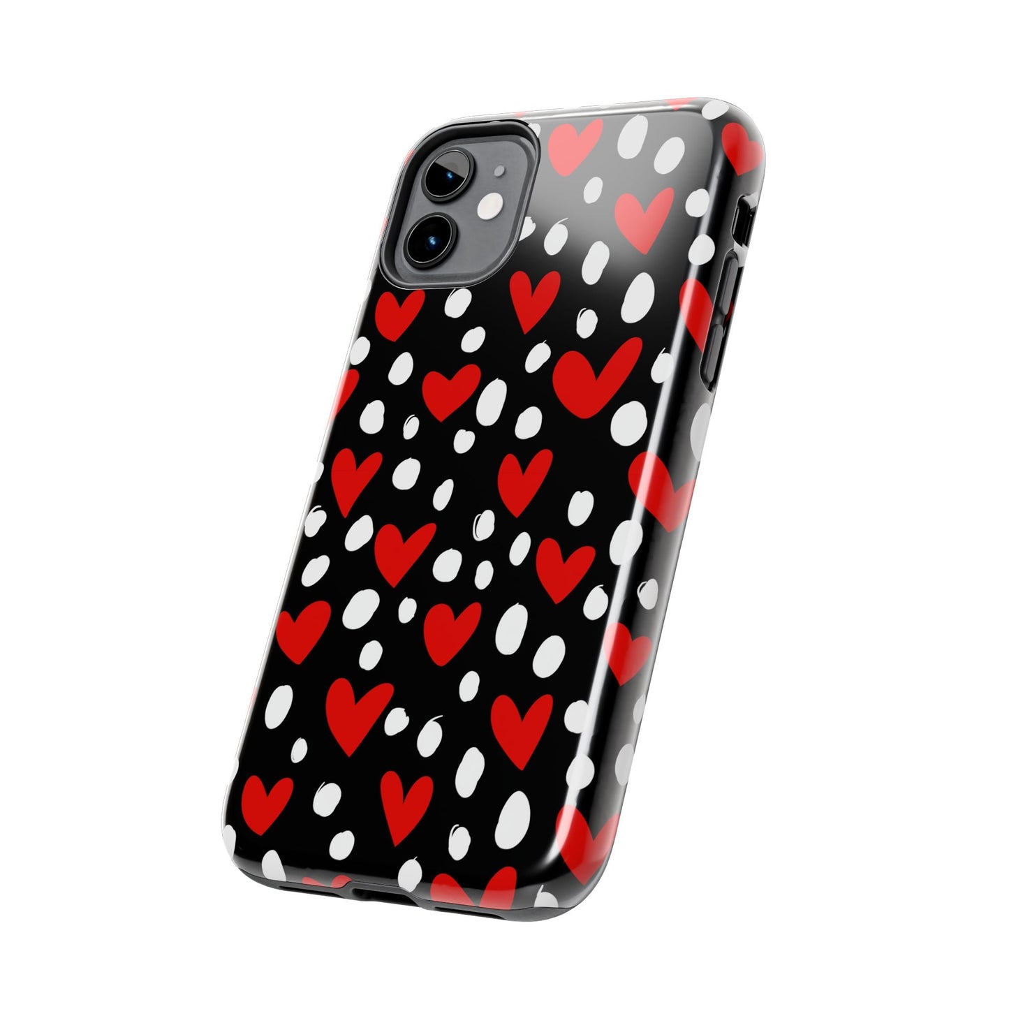 Doodle Hearts iPhone Case – Romantic and Playful Design - BOGO Cases