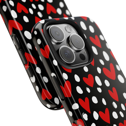 Doodle Hearts iPhone Case – Romantic and Playful Design - BOGO Cases