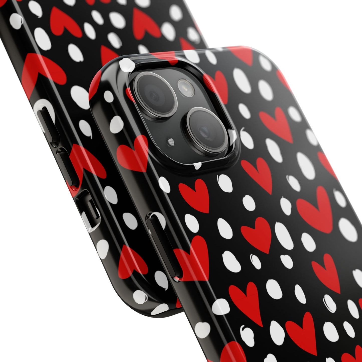 Doodle Hearts iPhone Case – Romantic and Playful Design - BOGO Cases