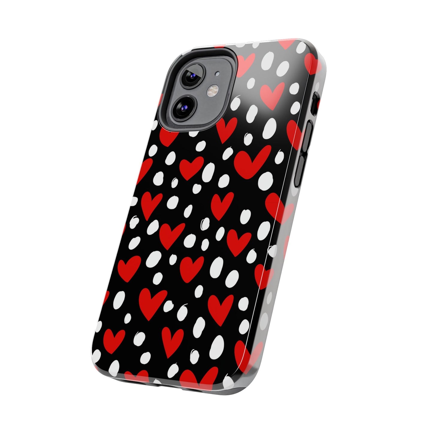 Doodle Hearts iPhone Case – Romantic and Playful Design - BOGO Cases