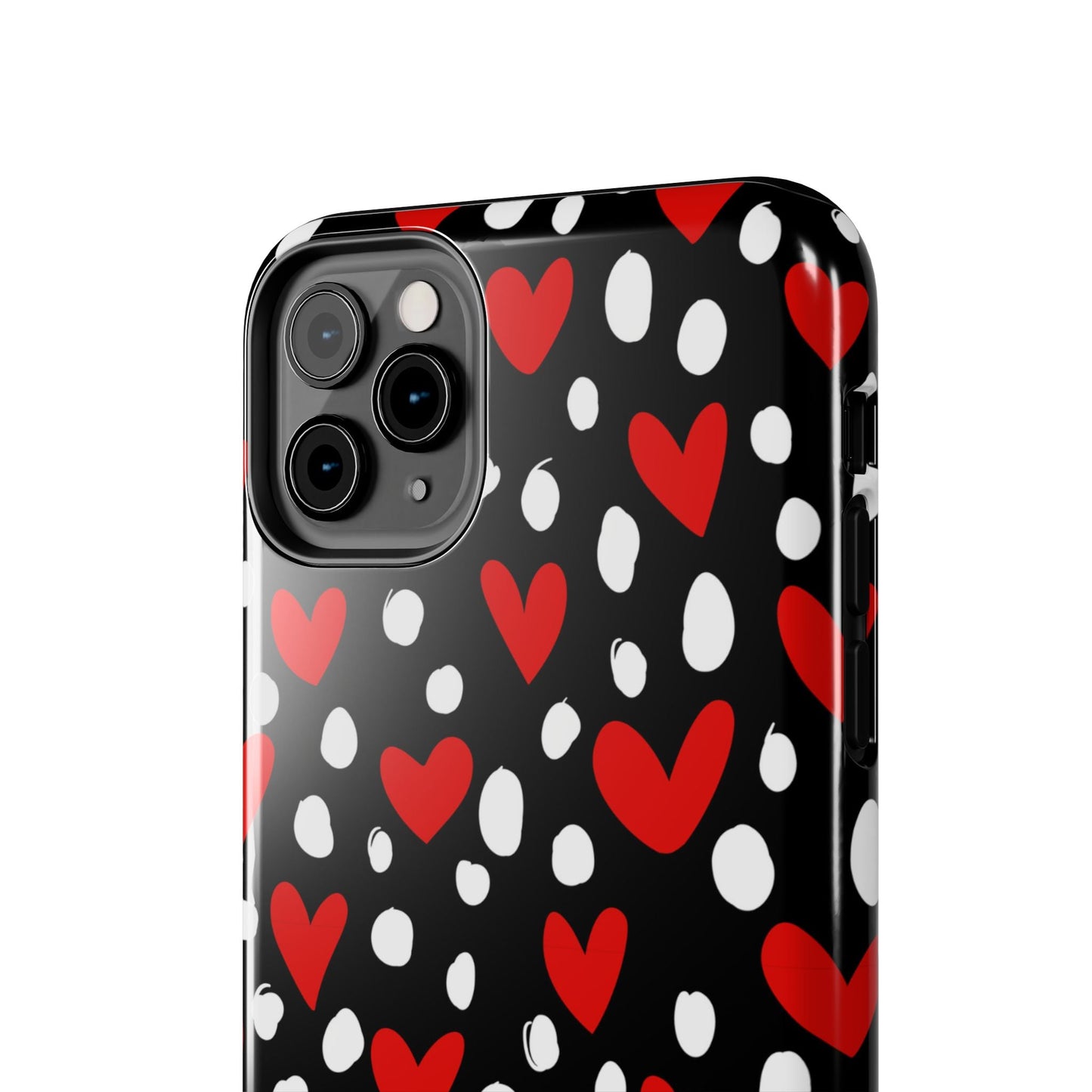 Doodle Hearts iPhone Case – Romantic and Playful Design - BOGO Cases
