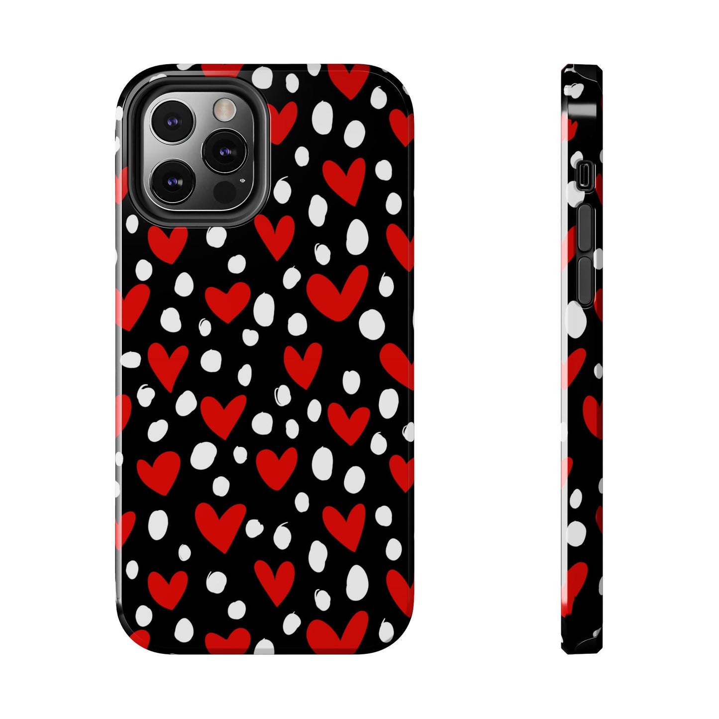 Doodle Hearts iPhone Case – Romantic and Playful Design - BOGO Cases