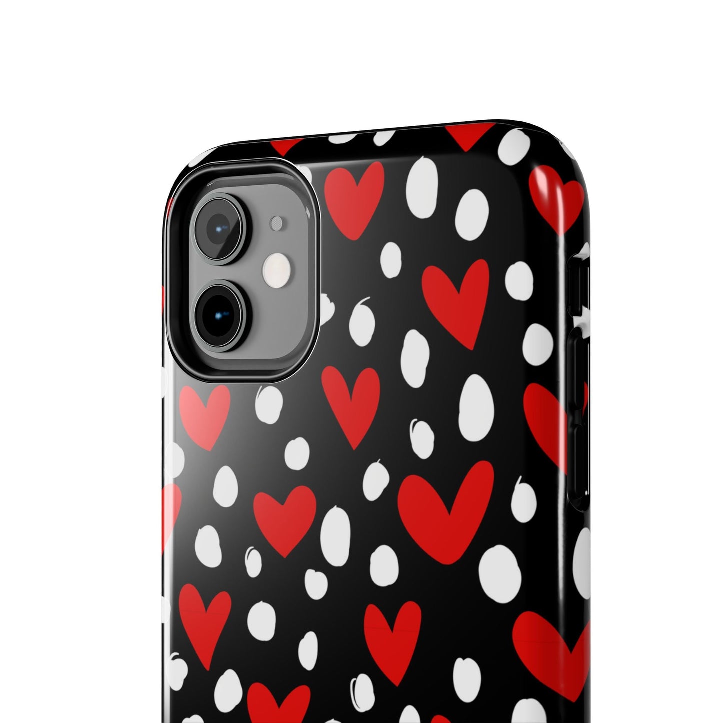 Doodle Hearts iPhone Case – Romantic and Playful Design - BOGO Cases