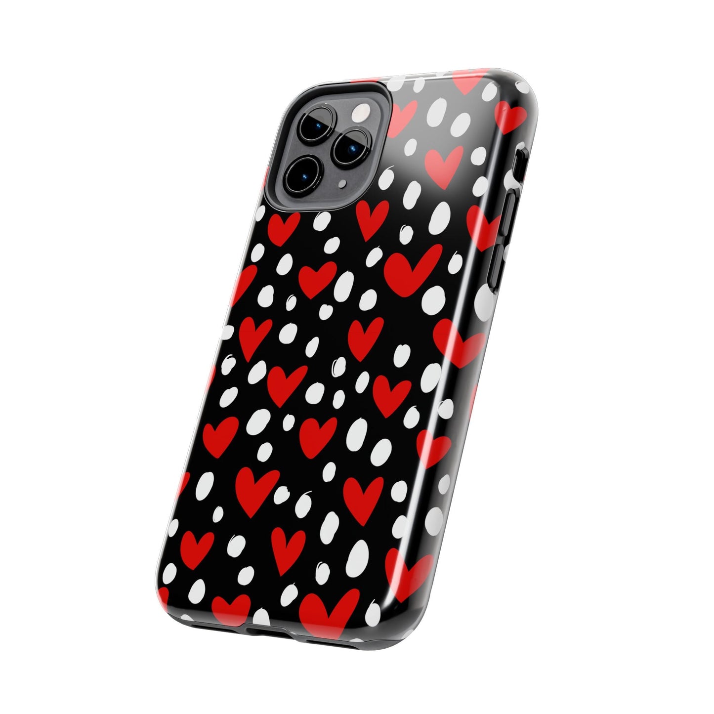 Doodle Hearts iPhone Case – Romantic and Playful Design - BOGO Cases
