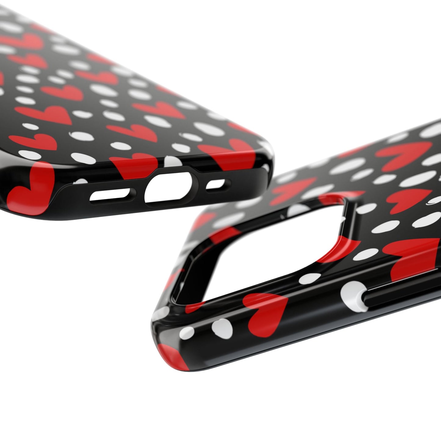 Doodle Hearts iPhone Case – Romantic and Playful Design - BOGO Cases