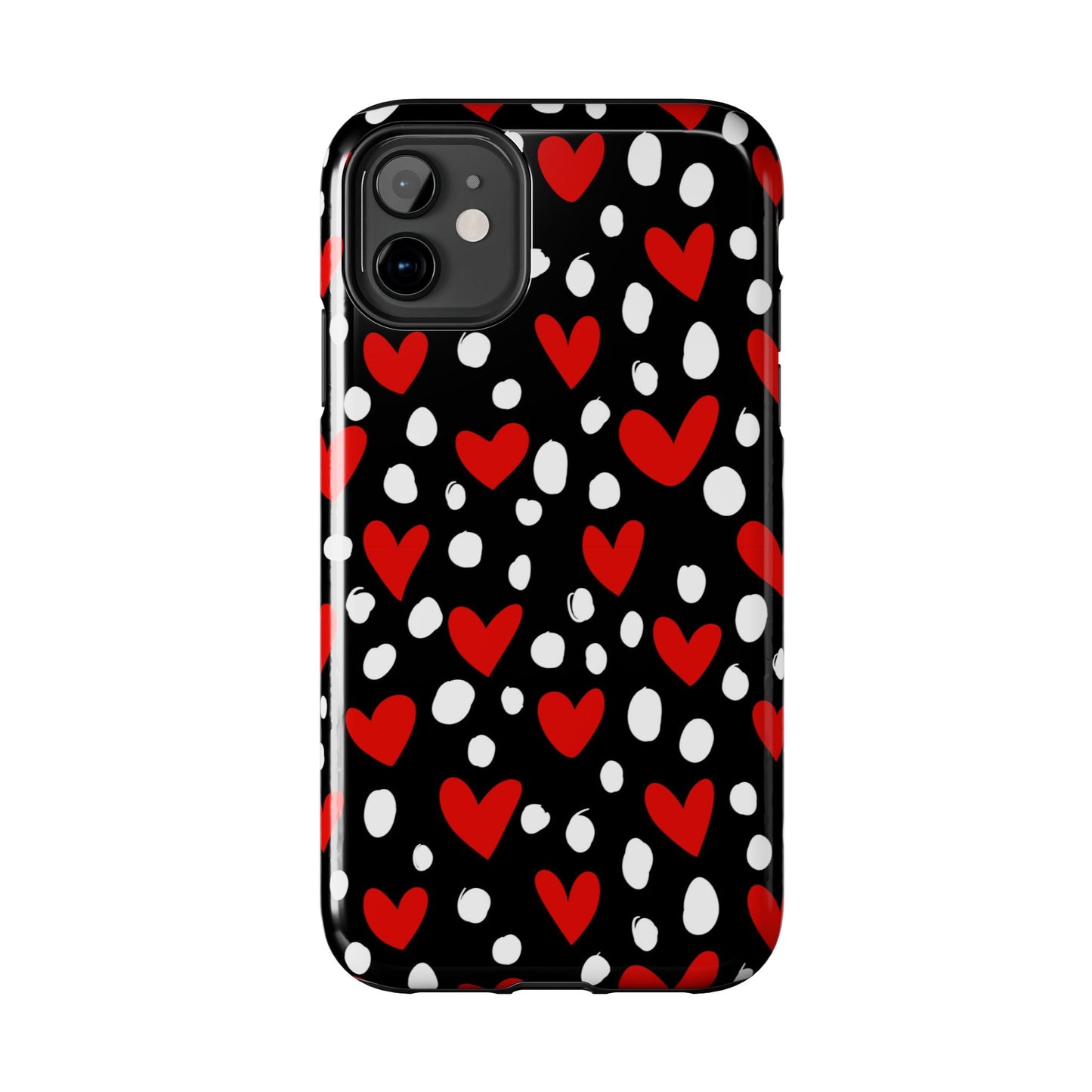 Doodle Hearts iPhone Case – Romantic and Playful Design - BOGO Cases