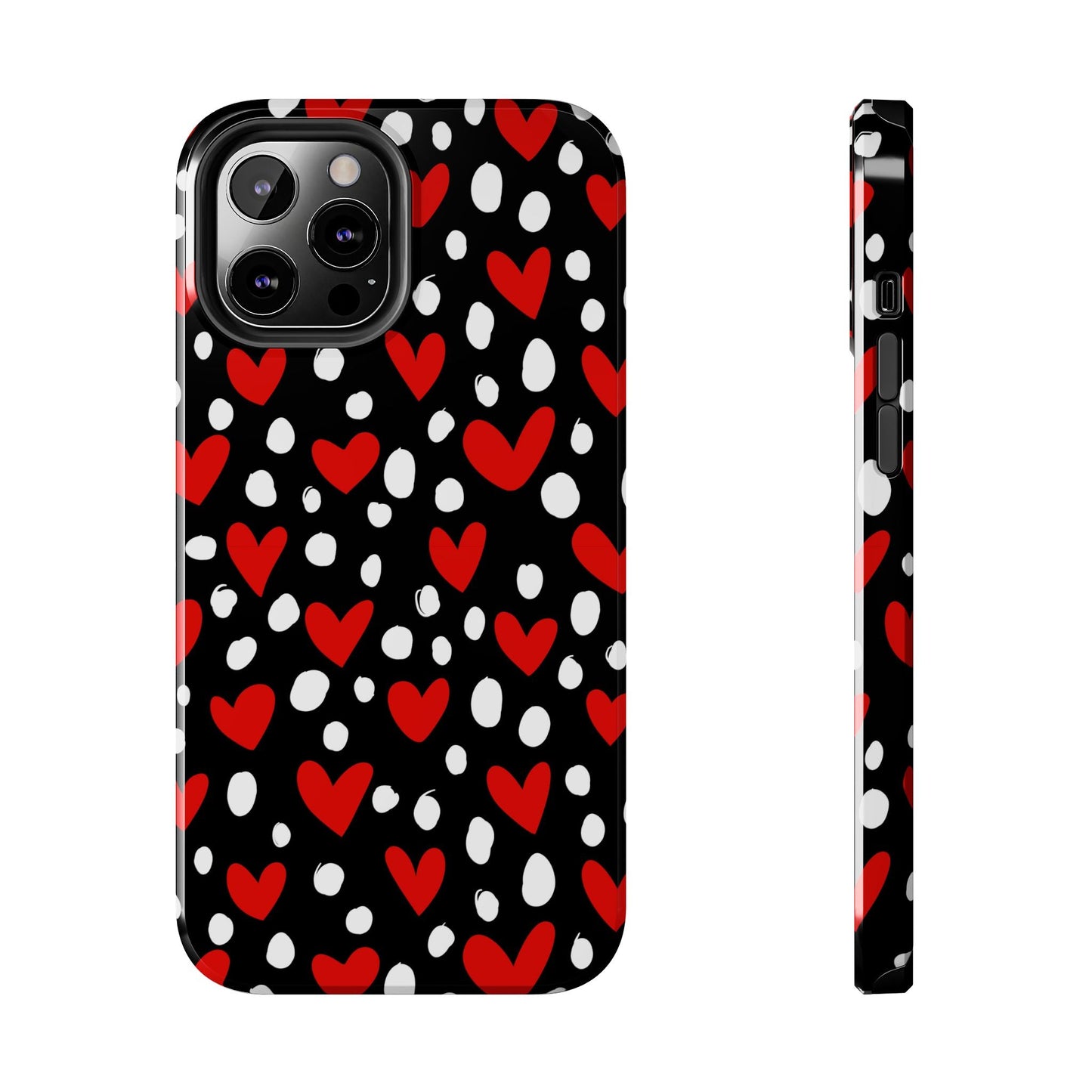 Doodle Hearts iPhone Case – Romantic and Playful Design - BOGO Cases