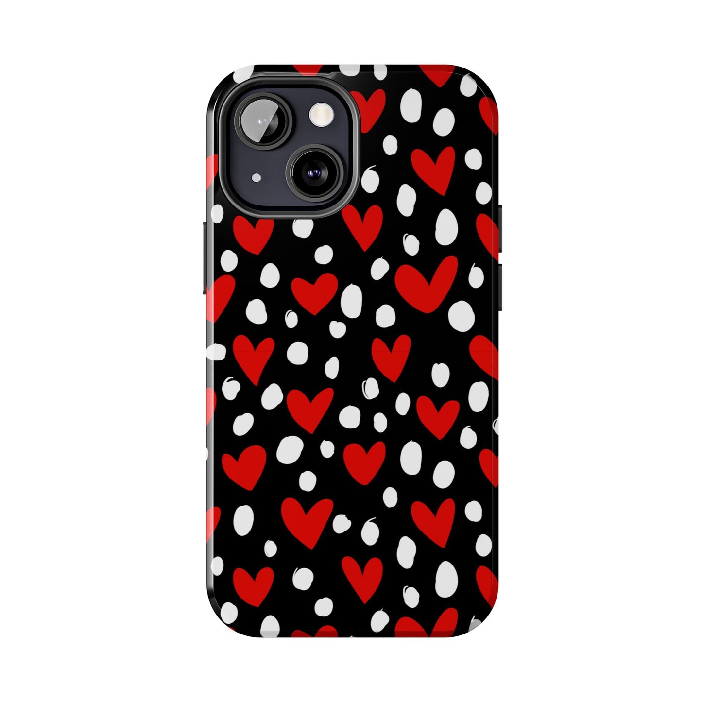 Doodle Hearts iPhone Case – Romantic and Playful Design - BOGO Cases