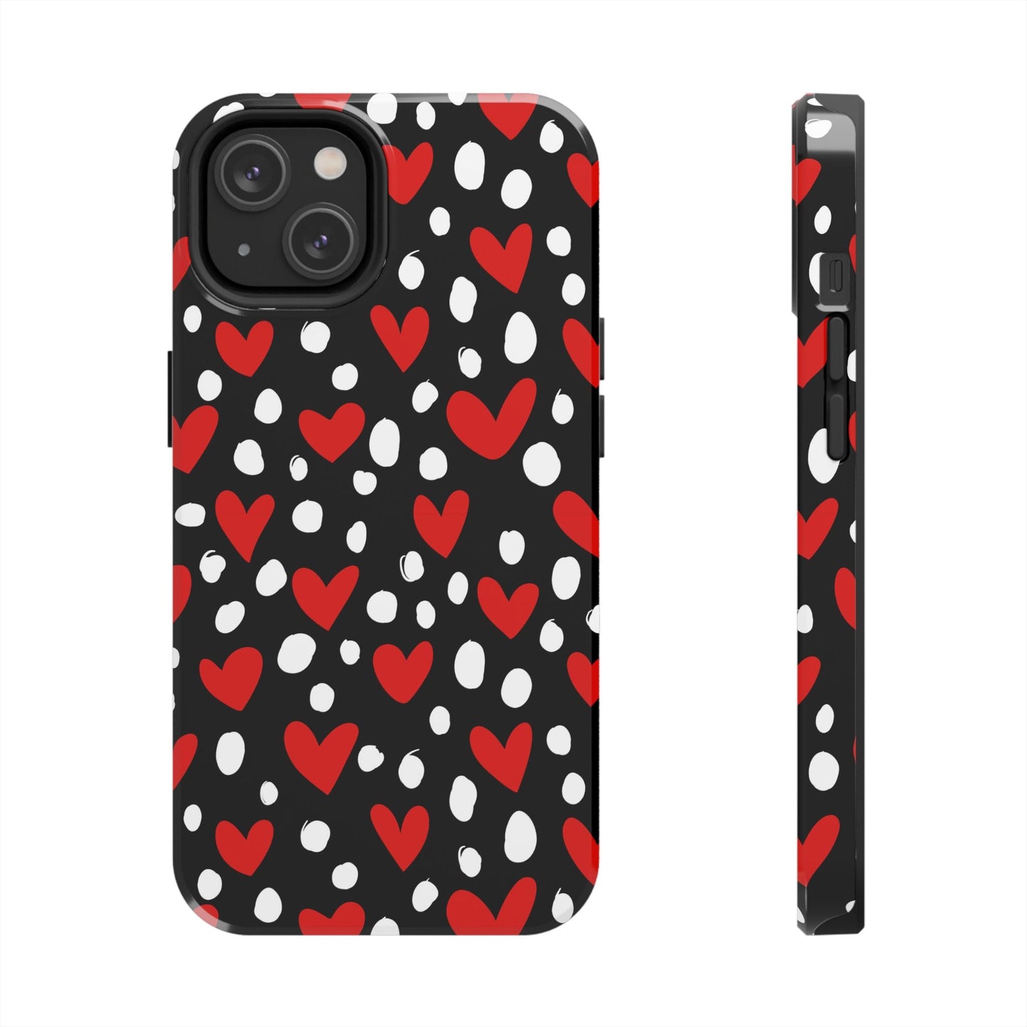 Doodle Hearts iPhone Case – Romantic and Playful Design - BOGO Cases