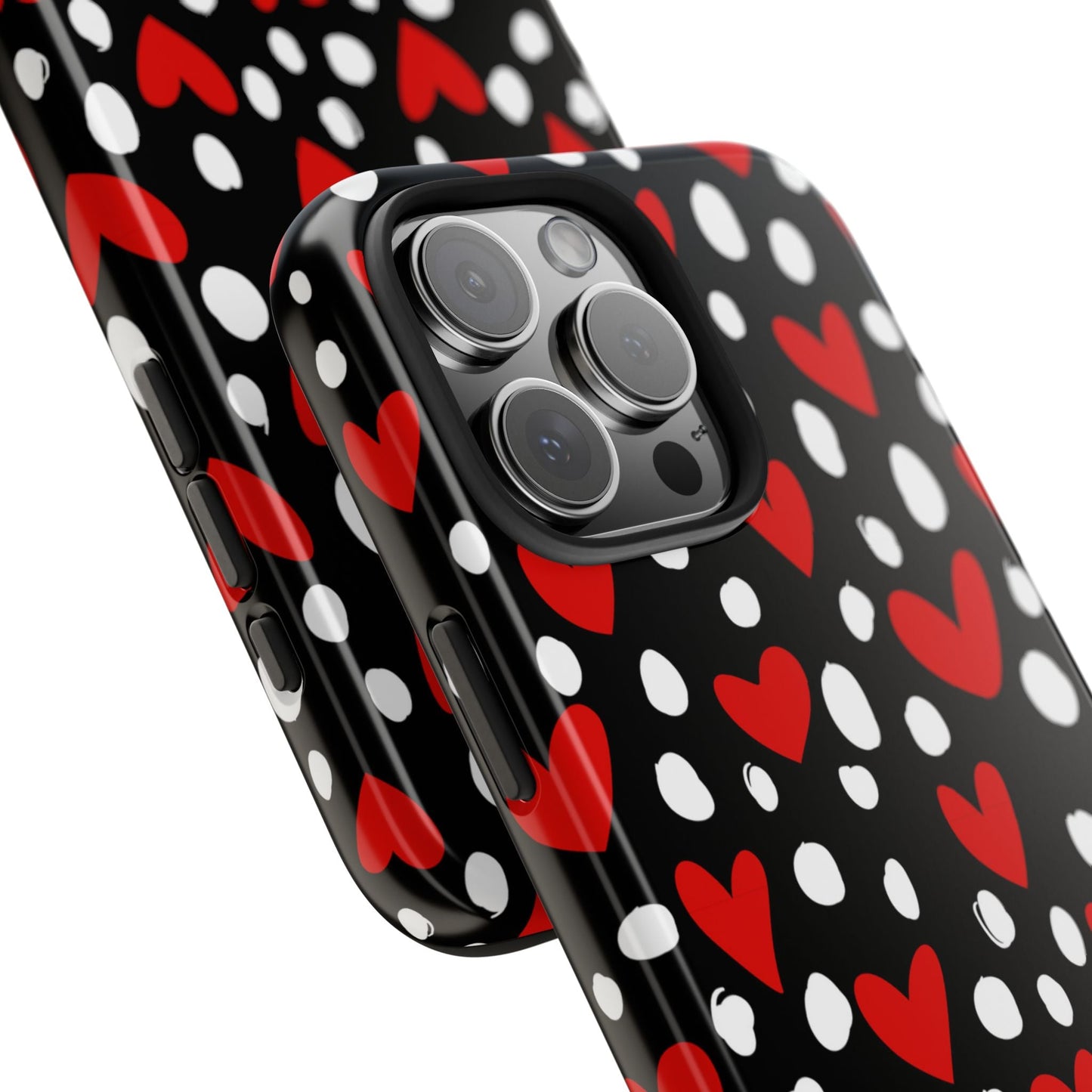 Doodle Hearts iPhone Case – Romantic and Playful Design - BOGO Cases
