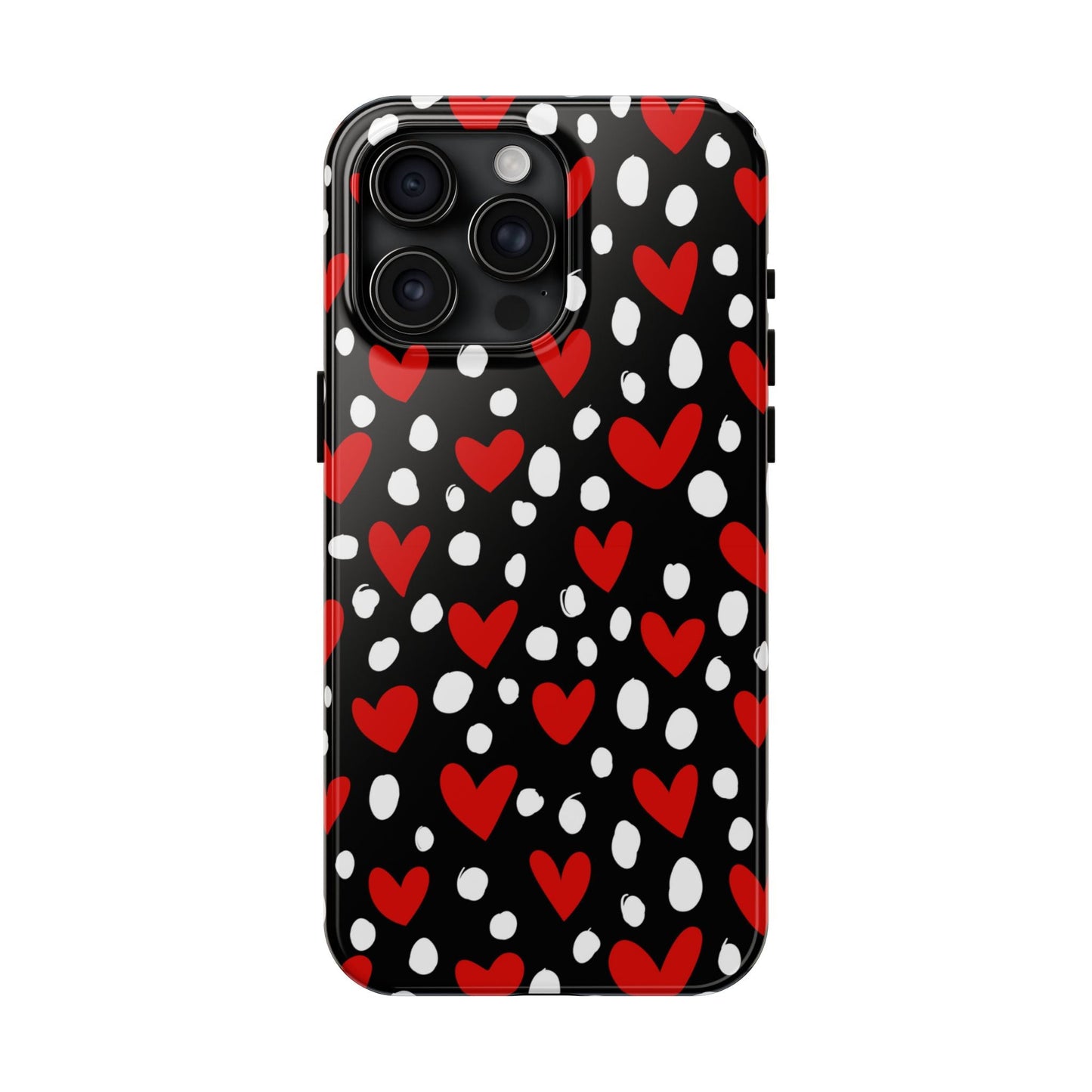Doodle Hearts iPhone Case – Romantic and Playful Design - BOGO Cases