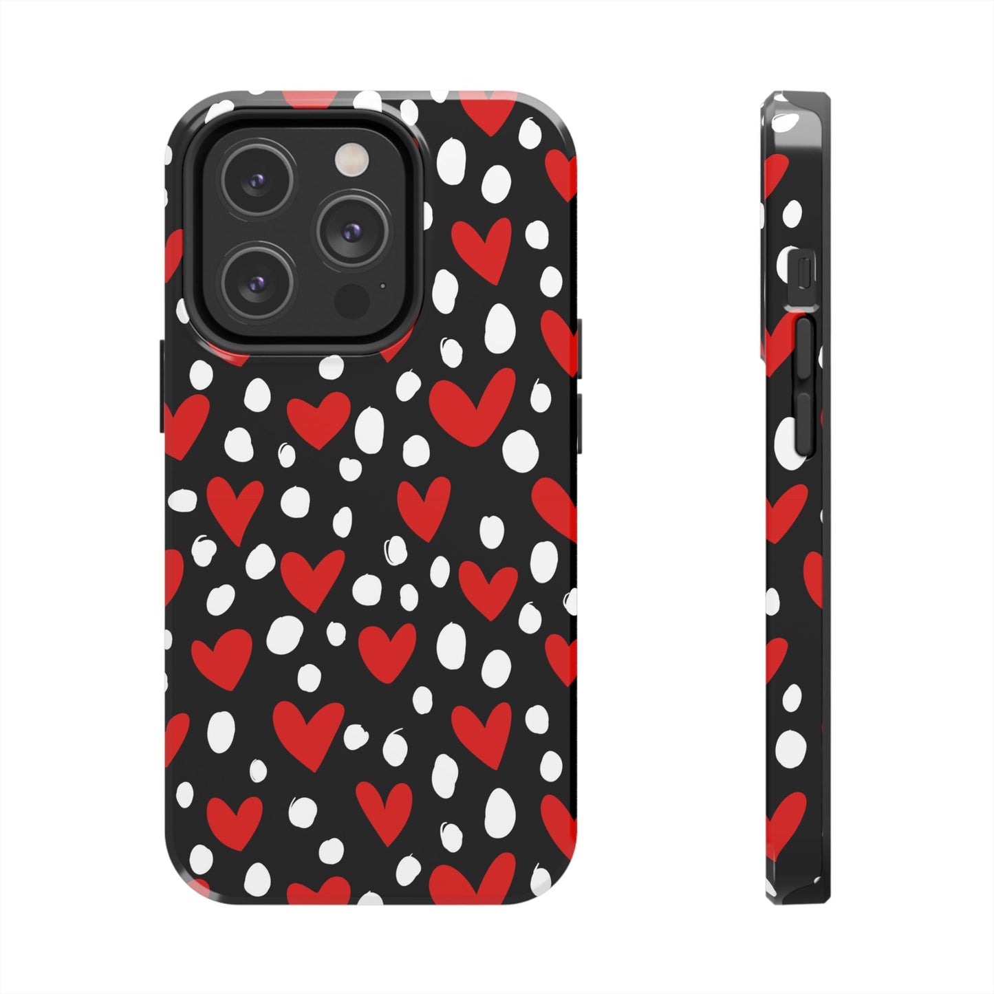 Doodle Hearts iPhone Case – Romantic and Playful Design - BOGO Cases