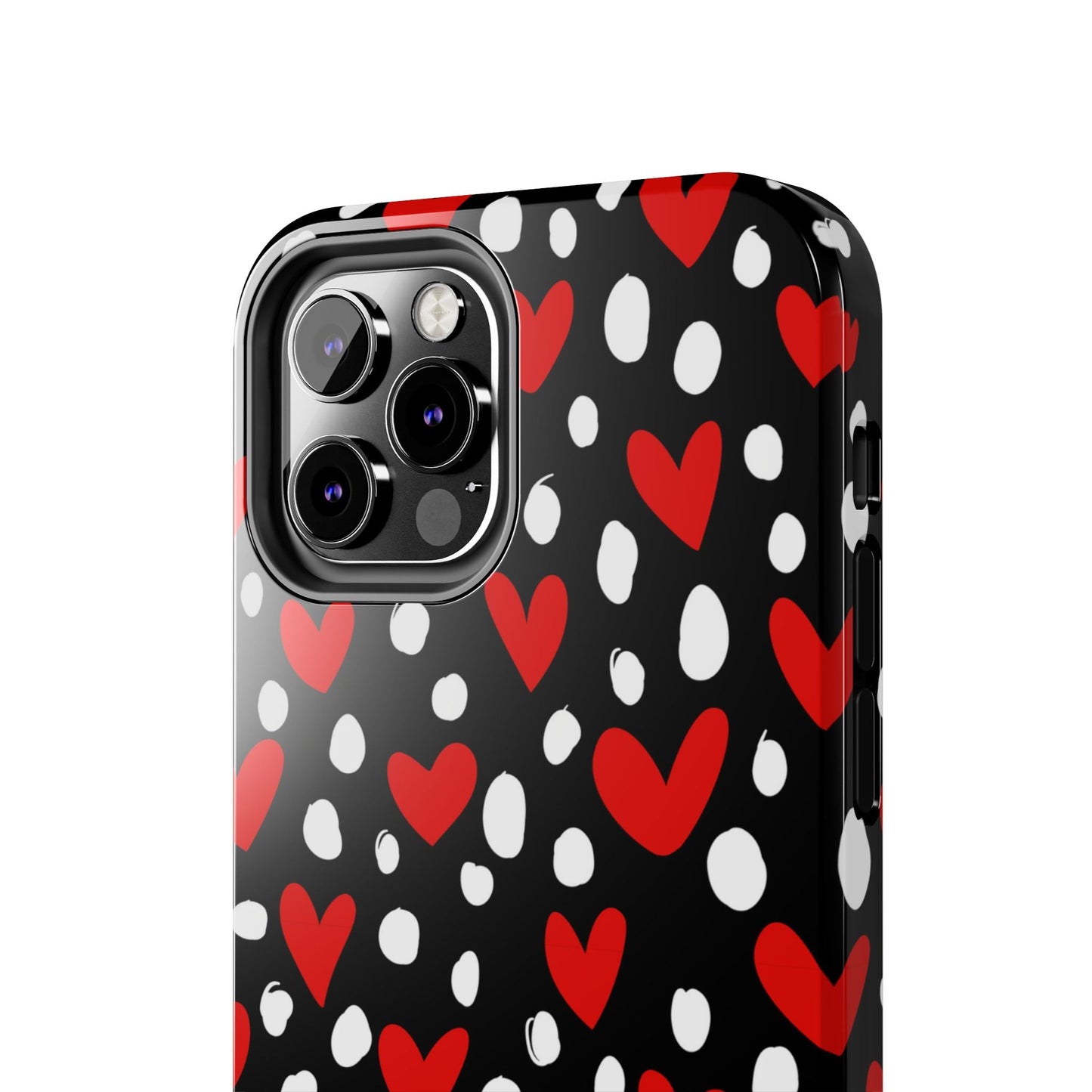 Doodle Hearts iPhone Case – Romantic and Playful Design - BOGO Cases