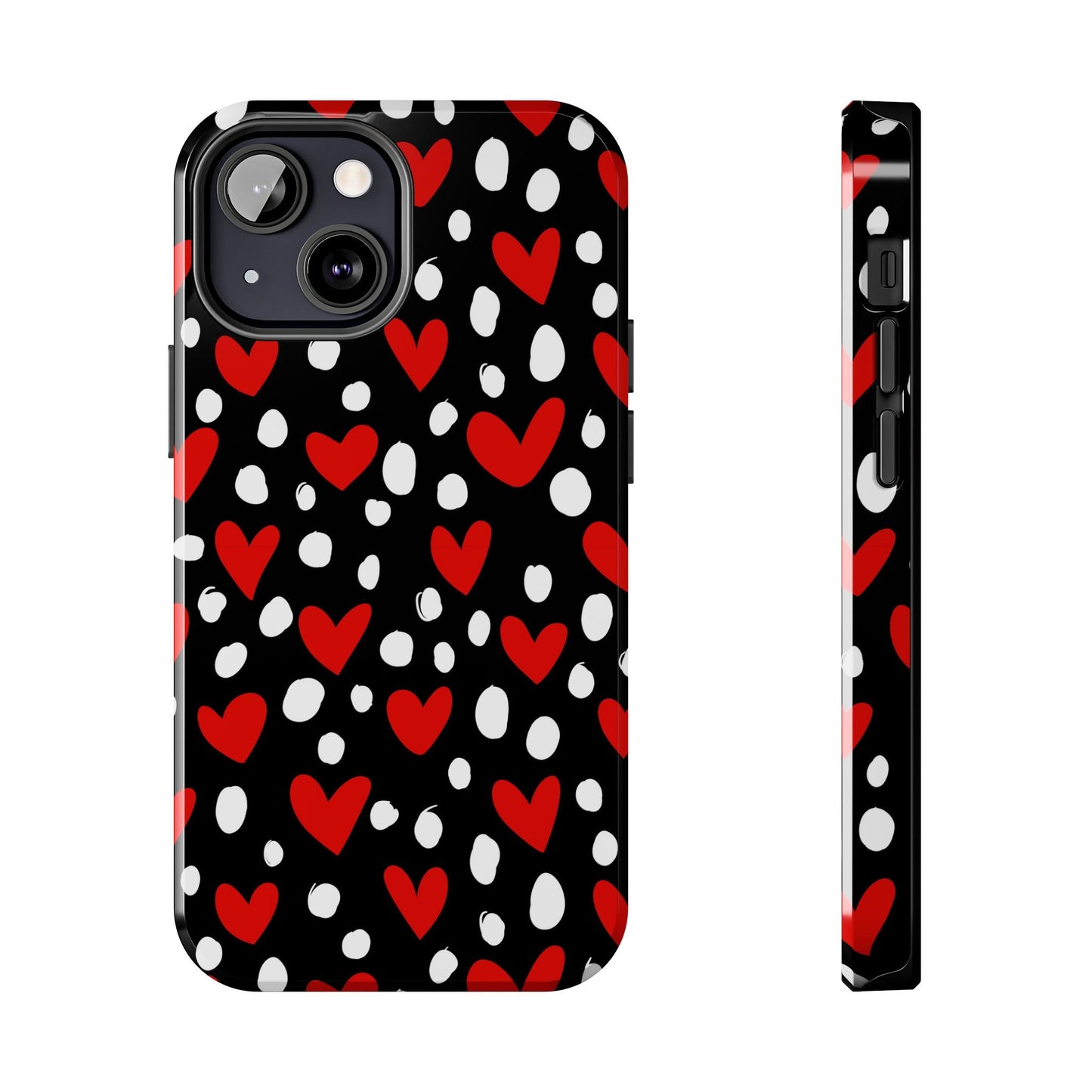 Doodle Hearts iPhone Case – Romantic and Playful Design - BOGO Cases