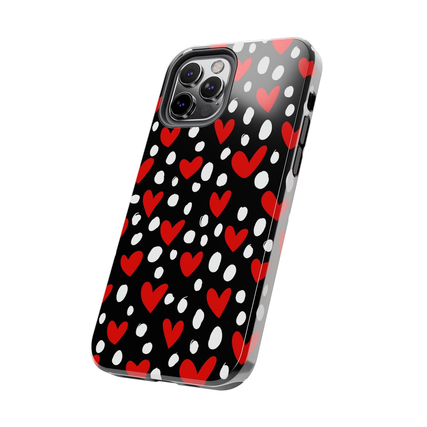 Doodle Hearts iPhone Case – Romantic and Playful Design - BOGO Cases