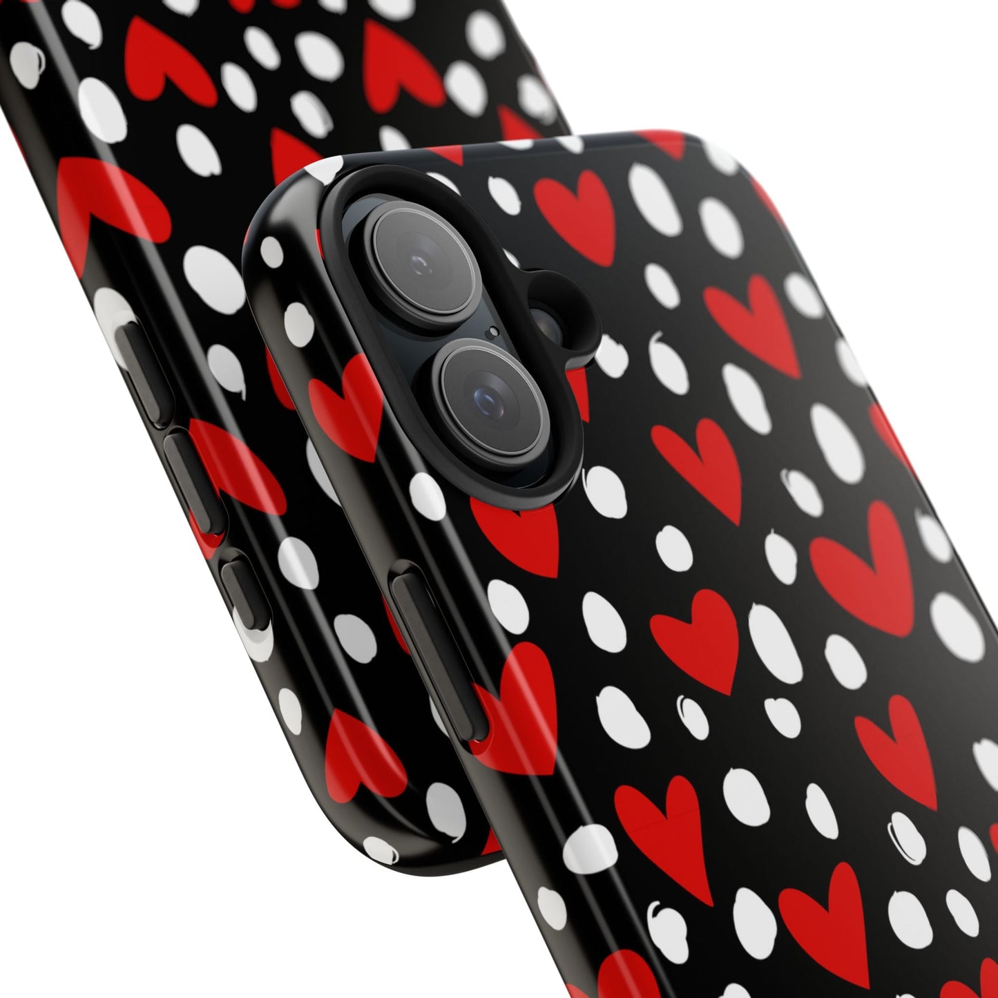 Doodle Hearts iPhone Case – Romantic and Playful Design - BOGO Cases