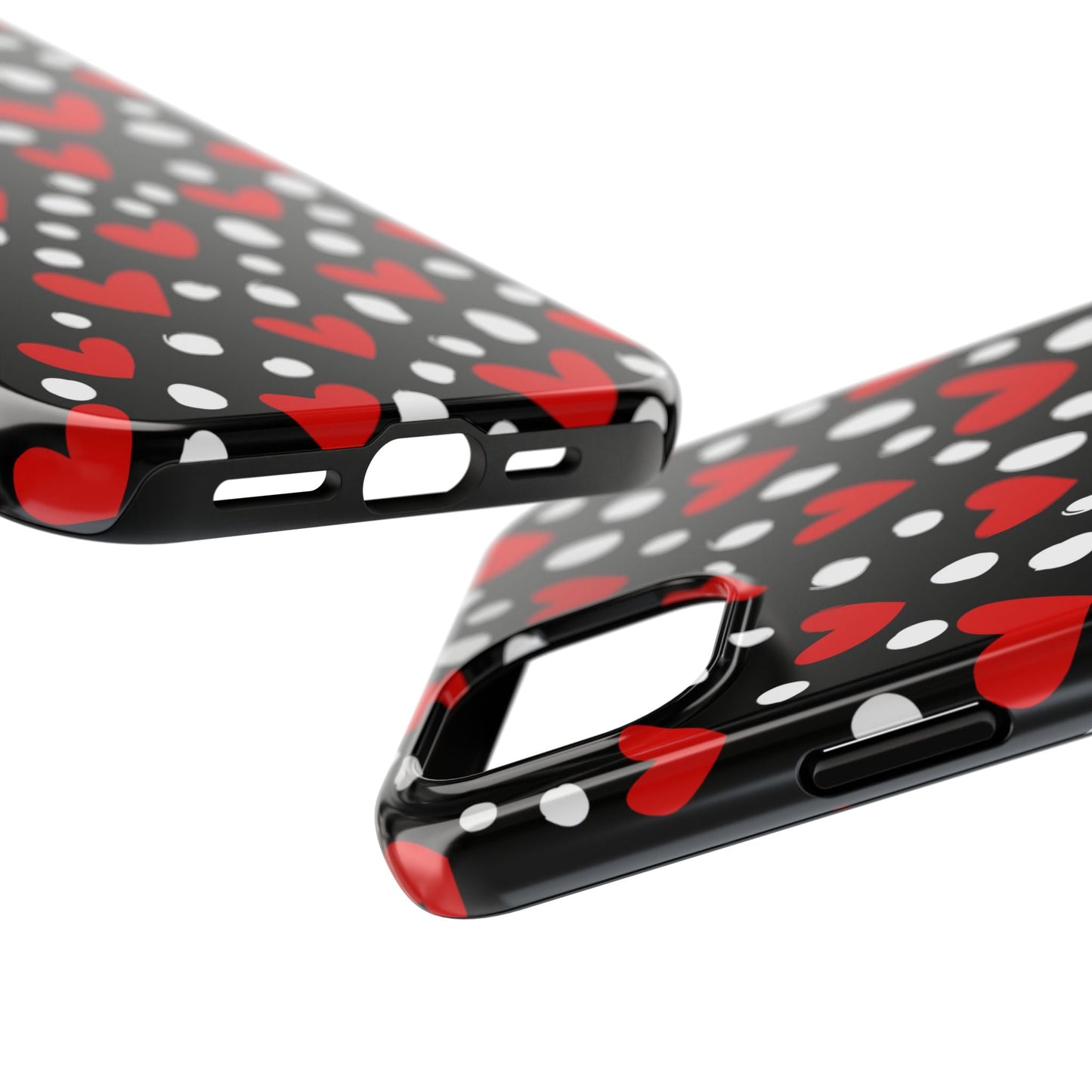 Doodle Hearts iPhone Case – Romantic and Playful Design - BOGO Cases