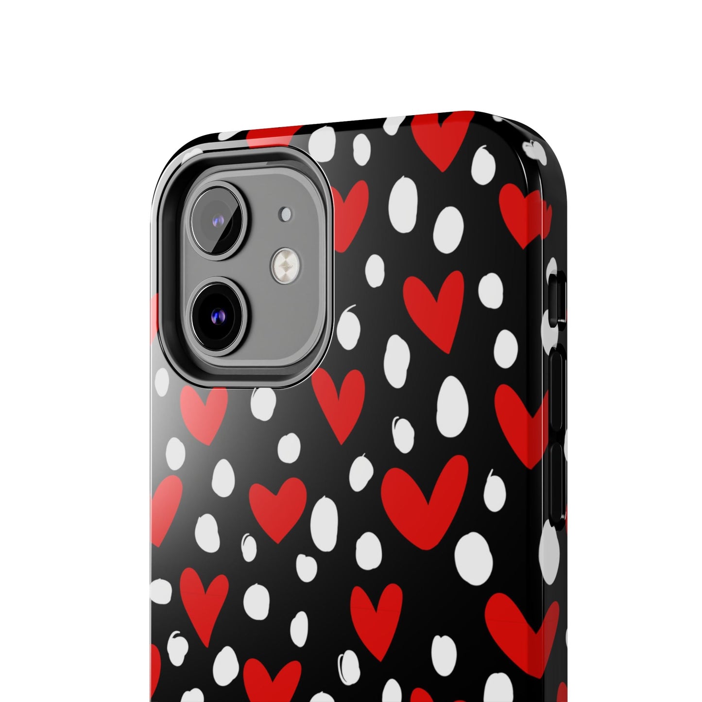 Doodle Hearts iPhone Case – Romantic and Playful Design - BOGO Cases