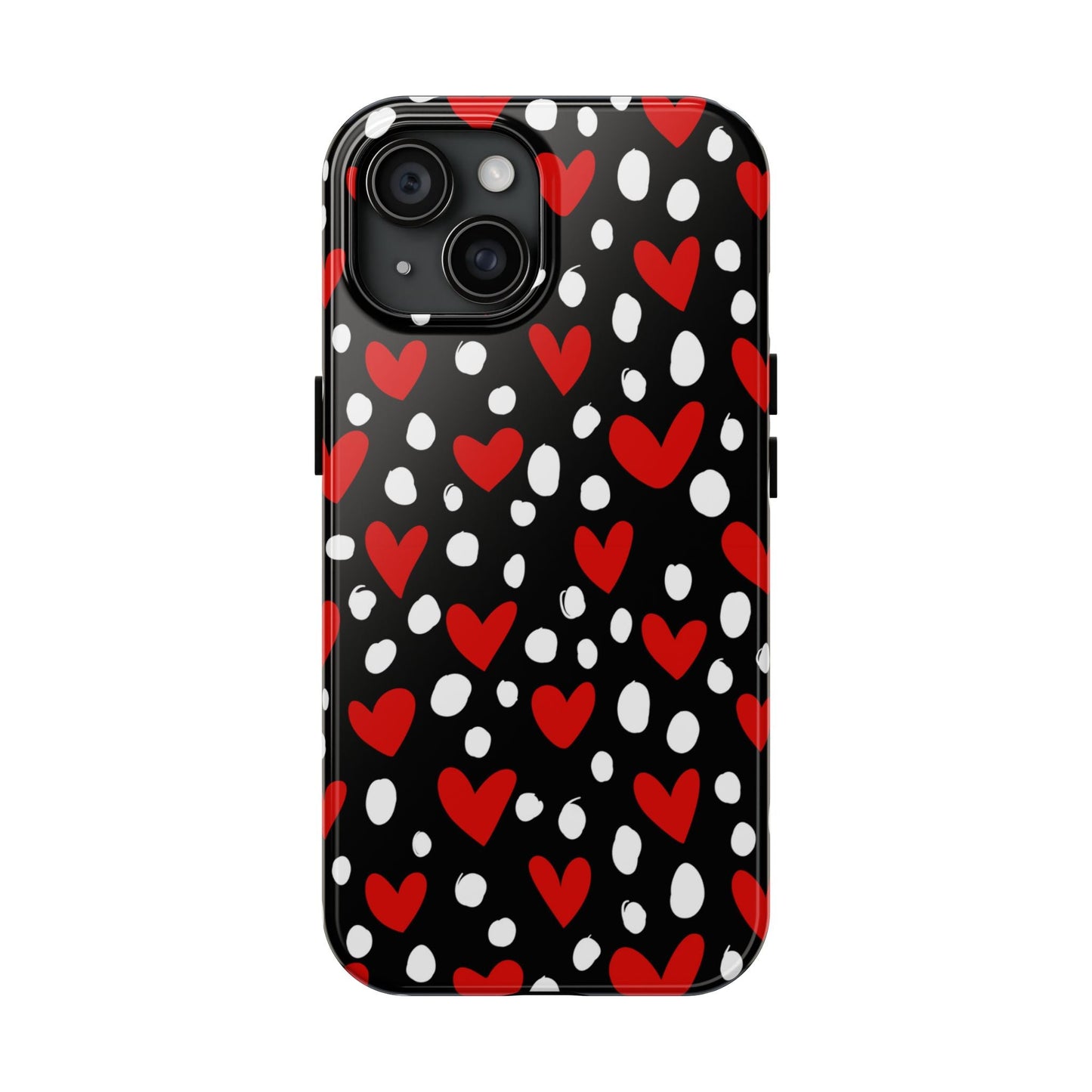 Doodle Hearts iPhone Case – Romantic and Playful Design - BOGO Cases