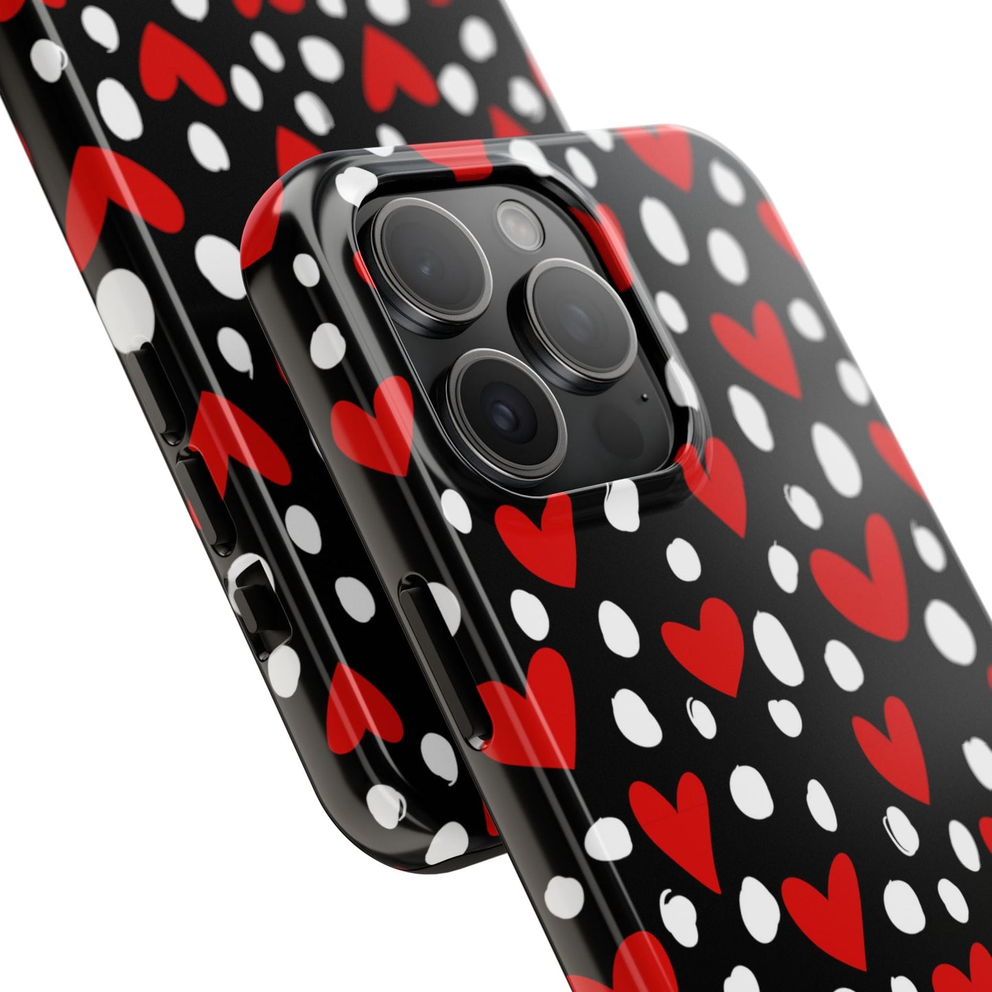 Doodle Hearts iPhone Case – Romantic and Playful Design - BOGO Cases
