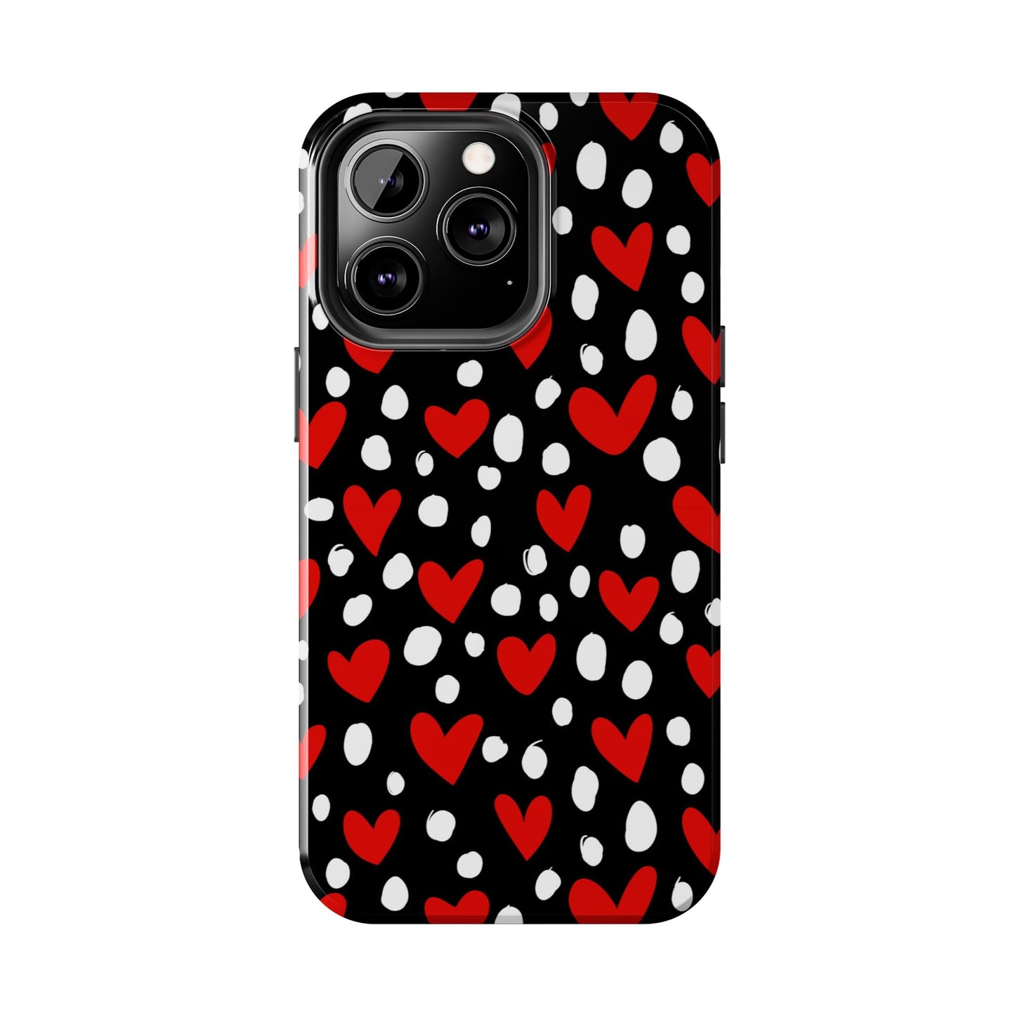 Doodle Hearts iPhone Case – Romantic and Playful Design - BOGO Cases