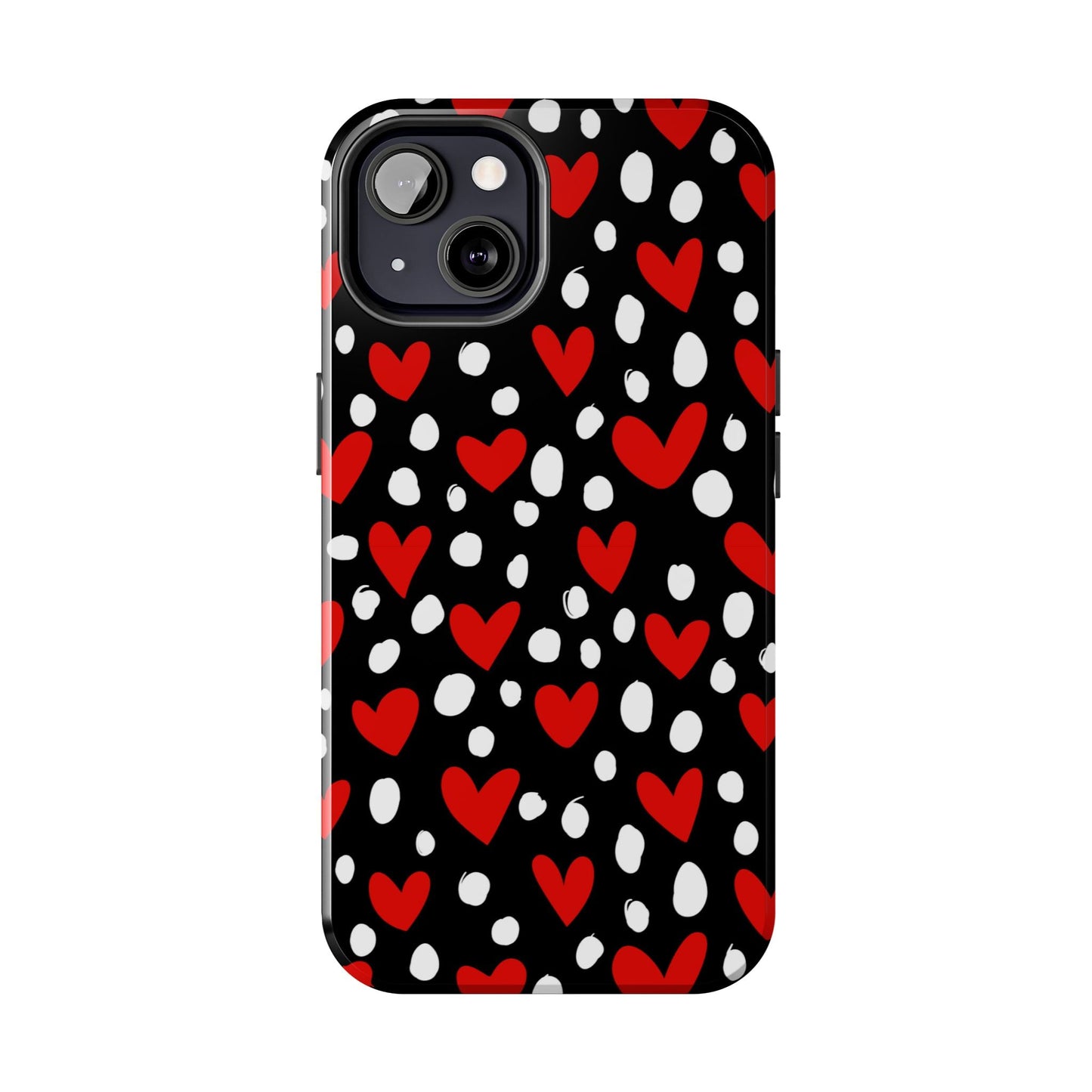 Doodle Hearts iPhone Case – Romantic and Playful Design - BOGO Cases