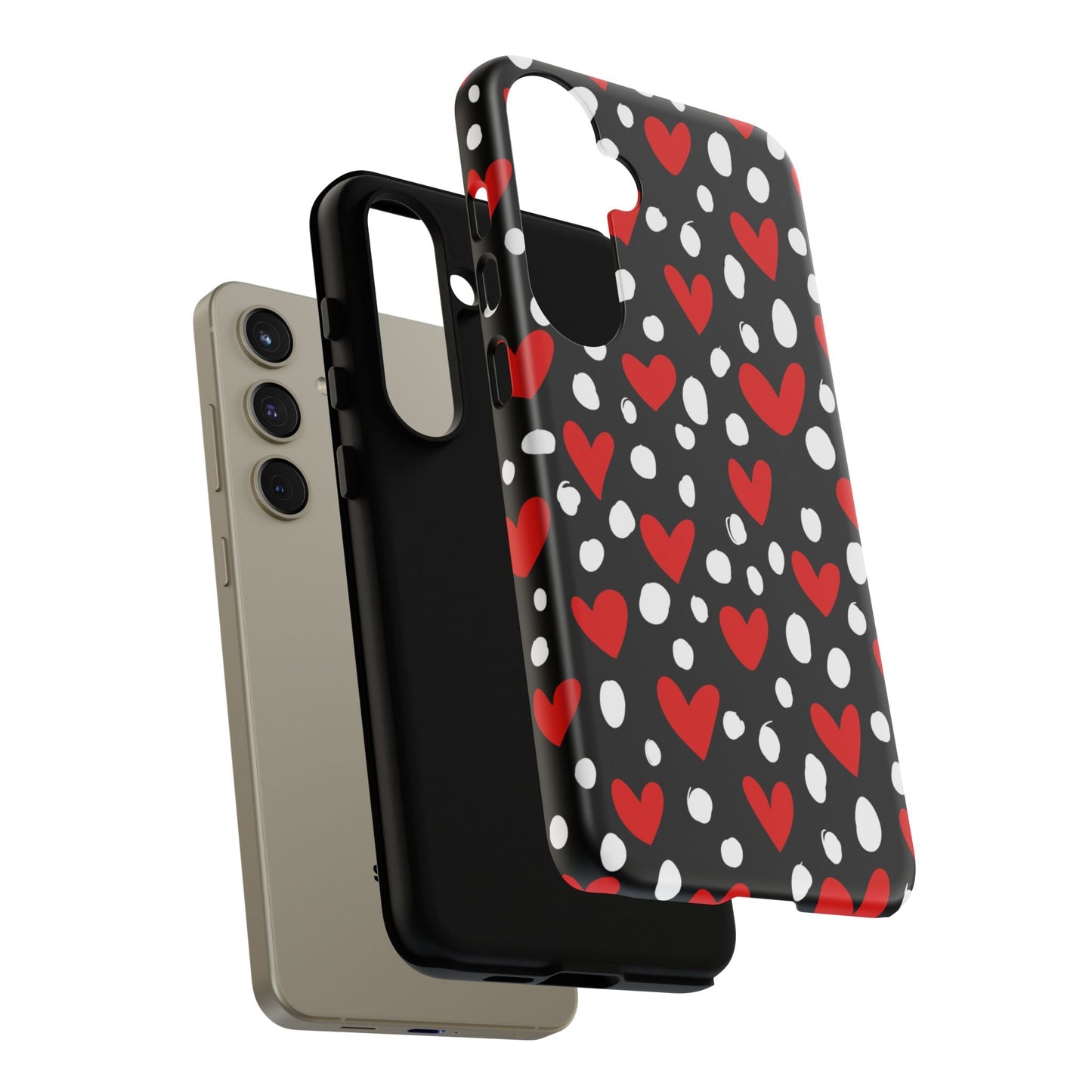 Doodle Hearts Samsung Galaxy Case – Modern Love - Inspired Design - BOGO Cases