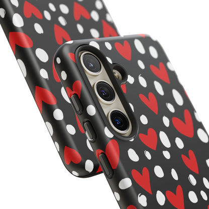 Doodle Hearts Samsung Galaxy Case – Modern Love - Inspired Design - BOGO Cases