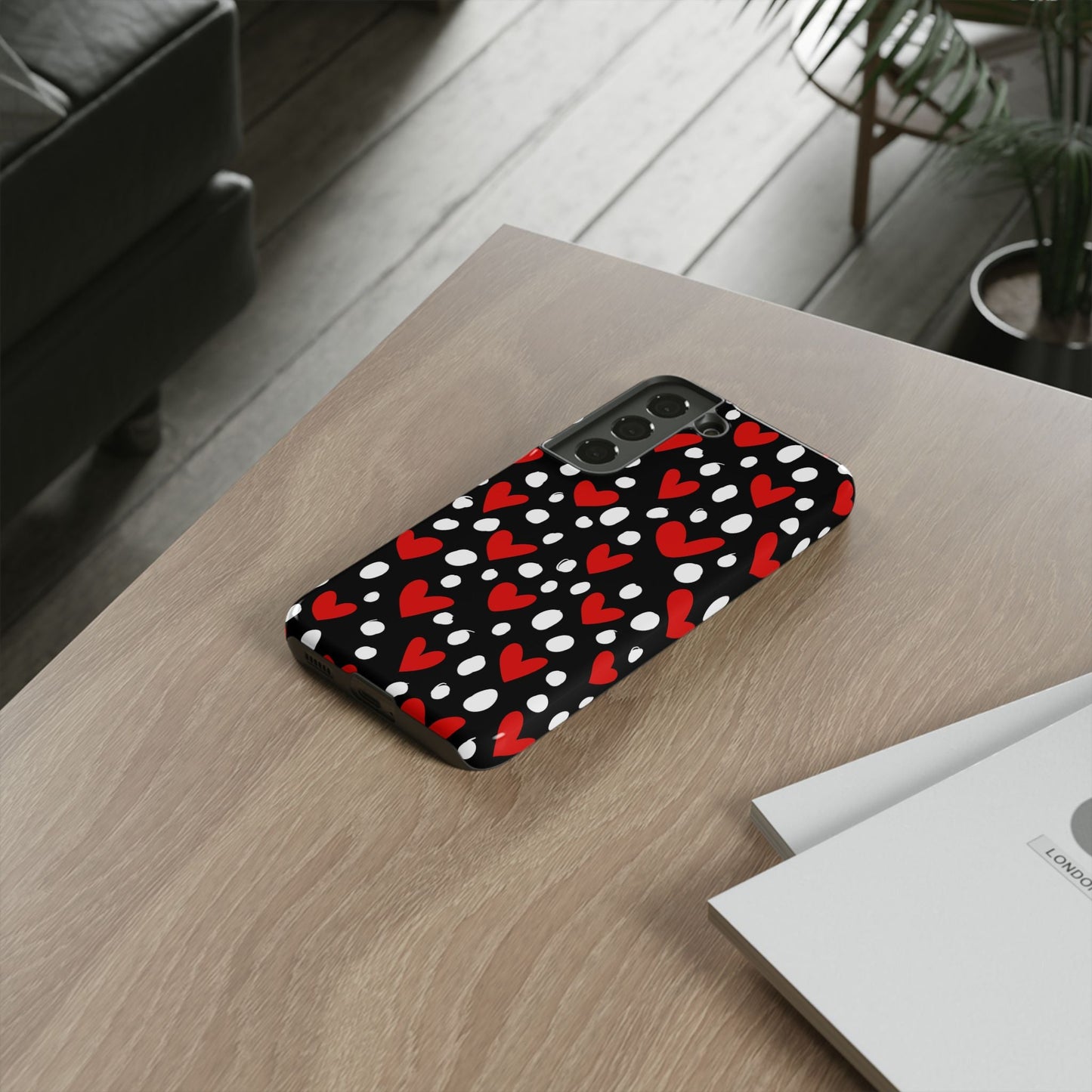Doodle Hearts Samsung Galaxy Case – Modern Love - Inspired Design - BOGO Cases