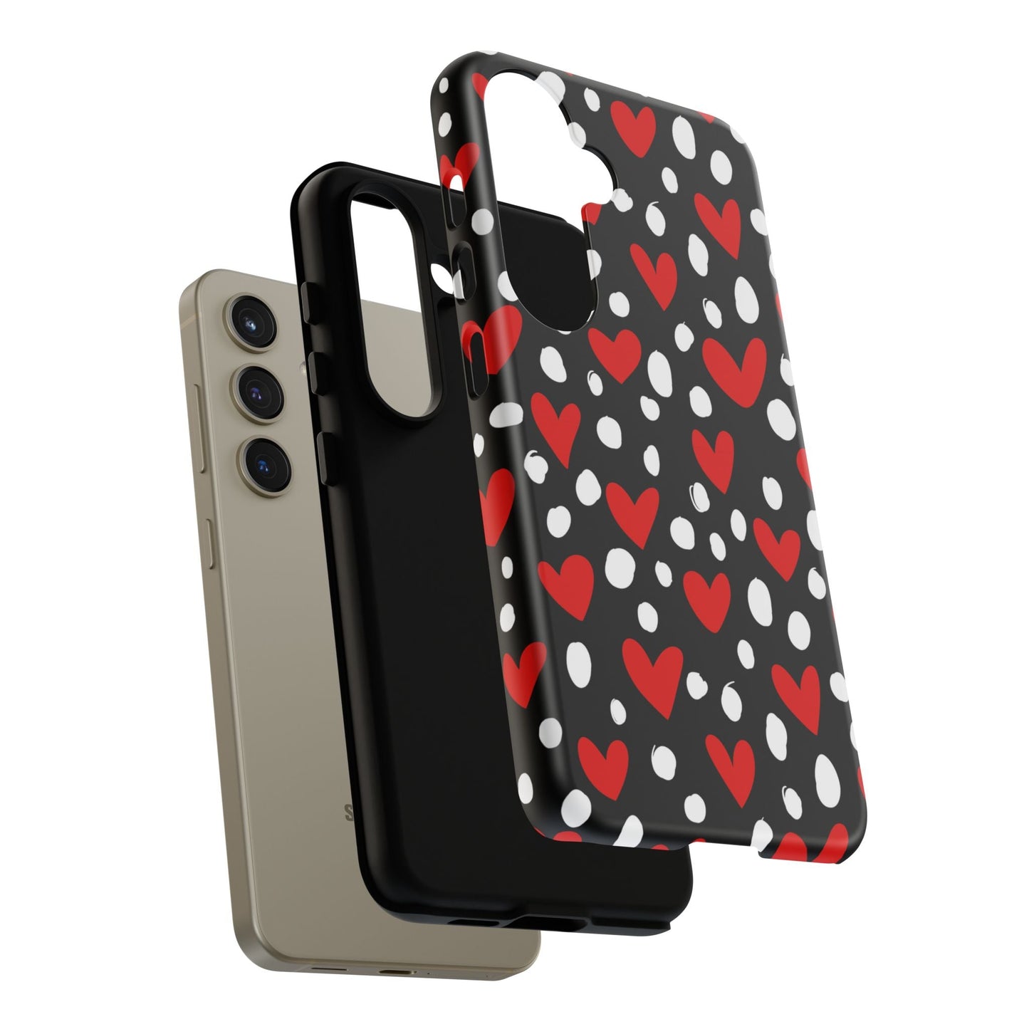 Doodle Hearts Samsung Galaxy Case – Modern Love - Inspired Design - BOGO Cases