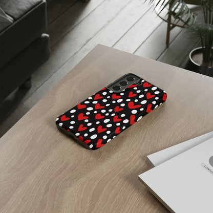 Doodle Hearts Samsung Galaxy Case – Modern Love - Inspired Design - BOGO Cases