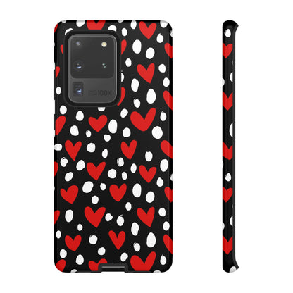 Doodle Hearts Samsung Galaxy Case – Modern Love - Inspired Design - BOGO Cases