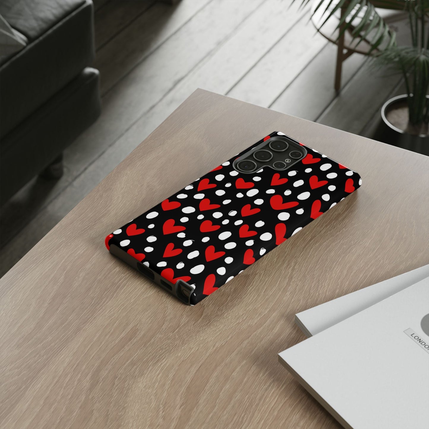 Doodle Hearts Samsung Galaxy Case – Modern Love - Inspired Design - BOGO Cases